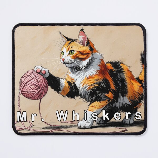 Item preview, Calico cat playing with Yarn Ball Sketch in Color designed and sold by Olberic.