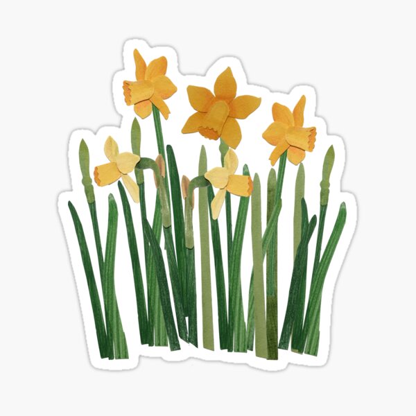 Item preview, Daffodils - Paper Collage designed and sold by Studio Moo Designs.
