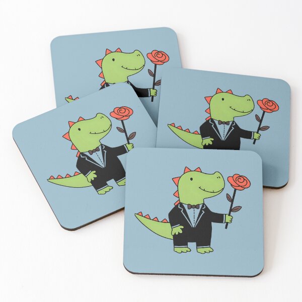 Item preview, Dinosaur with Rose designed and sold by JojoDreamscape.