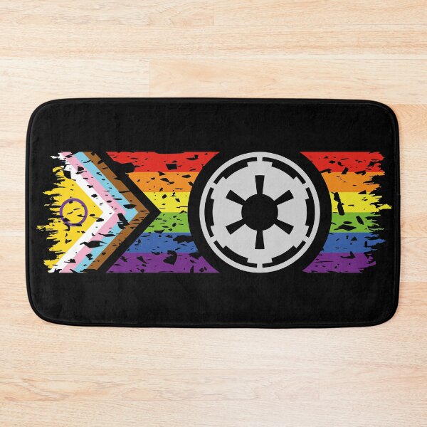 Item preview, Star Pride - Empire on Distressed Inclusive Progress Pride Flag (Dark) designed and sold by Ampersand Creations.