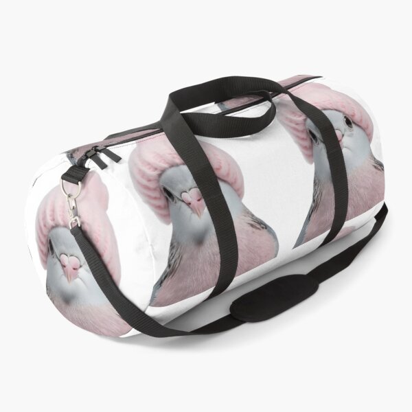 Item preview, Cozy Dove Wearing Pink Winter Hat Trendy Animal Fashion Artwork designed and sold by LazyOwlStore.