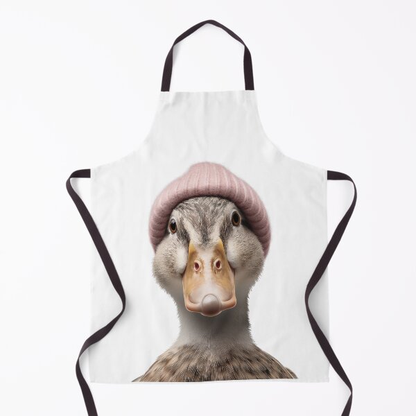 Item preview, Cozy Duck Wearing Pink Winter Hat Trendy Animal Fashion Artwork designed and sold by LazyOwlStore.