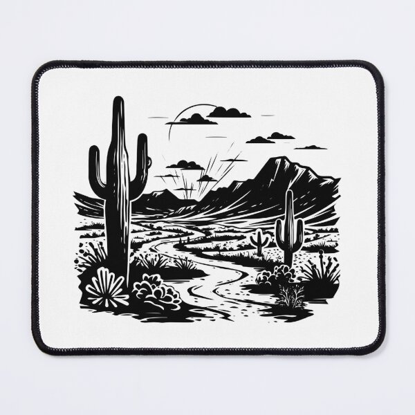 Item preview, Sonoran Desert Arizona Arid Region Saguaro Cactus Cholla Dry Sand   designed and sold by inkoutninja.