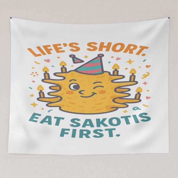 Item preview, Life’s Short. Eat Sakotis First – A Sweet Slice of Lithuanian Food Fun! designed and sold by Globalcitytees.