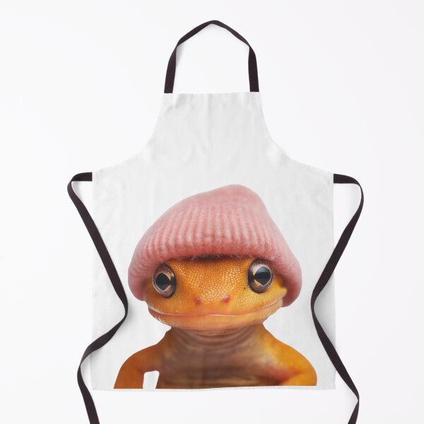 Item preview, Cozy Eastern Newt Wearing Pink Winter Hat Trendy Animal Fashion Artwork designed and sold by LazyOwlStore.