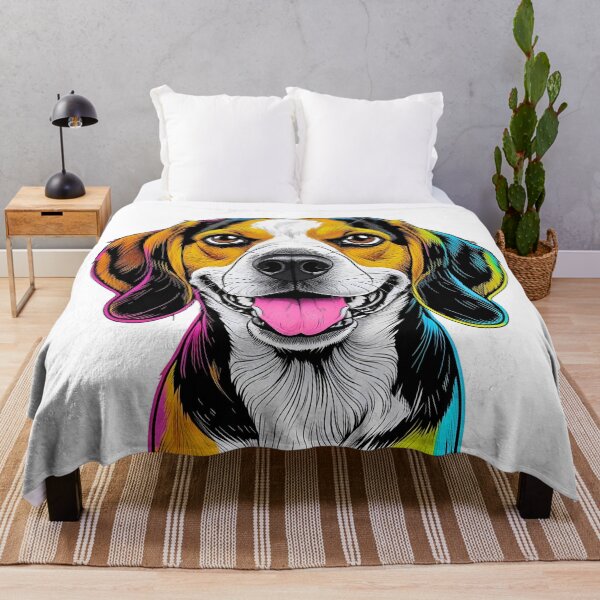 Aperçu de l'œuvre Visage de Beagle néon – Design artistique audacieux et coloré créée et vendue par Fredster1966.