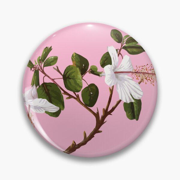 Item preview, Hibiscus arnottianus Hawaiian Flower Vintage Botanical designed and sold by taiche.