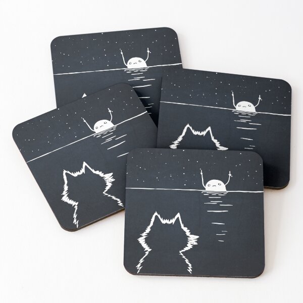 Item preview, Cat and Moon designed and sold by tabemisa.
