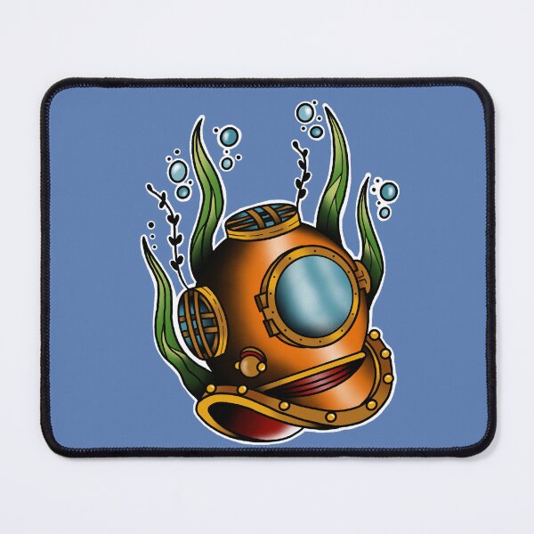 Item preview, Deep Sea Diver – Vintage Helmet Tattoo Design designed and sold by Krisu444.