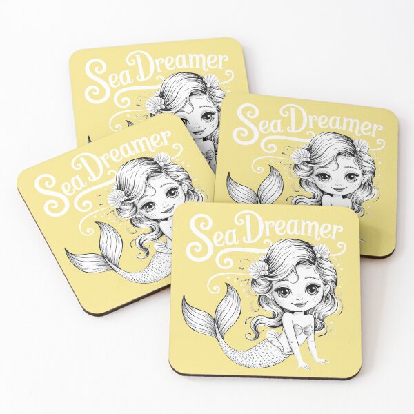 Item preview, Sea Dreamer Cute Mermaid Vintage Art designed and sold by CrystalCove11.