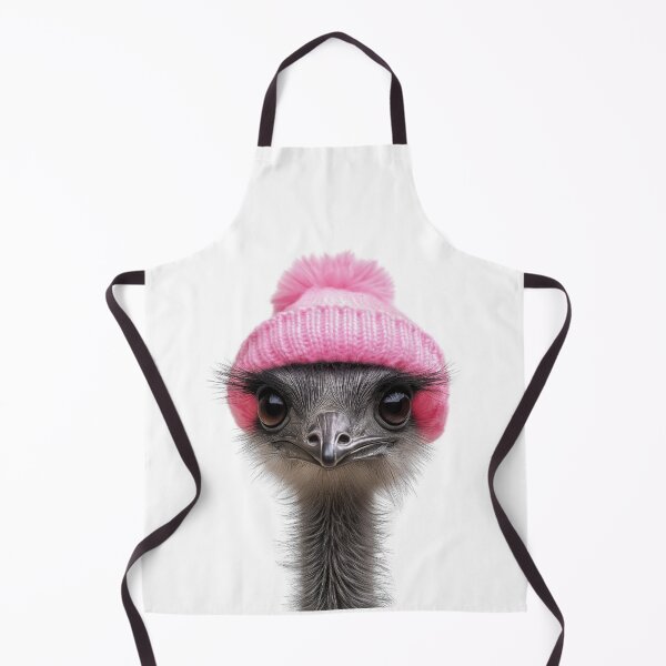 Item preview, Cozy Emu Wearing Pink Winter Hat Trendy Animal Fashion Artwork designed and sold by LazyOwlStore.