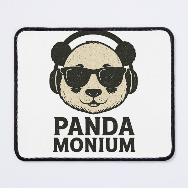 Item preview, Panda-Monium – Chaotic Panda Gamer Headset Art designed and sold by Evolved Ape.