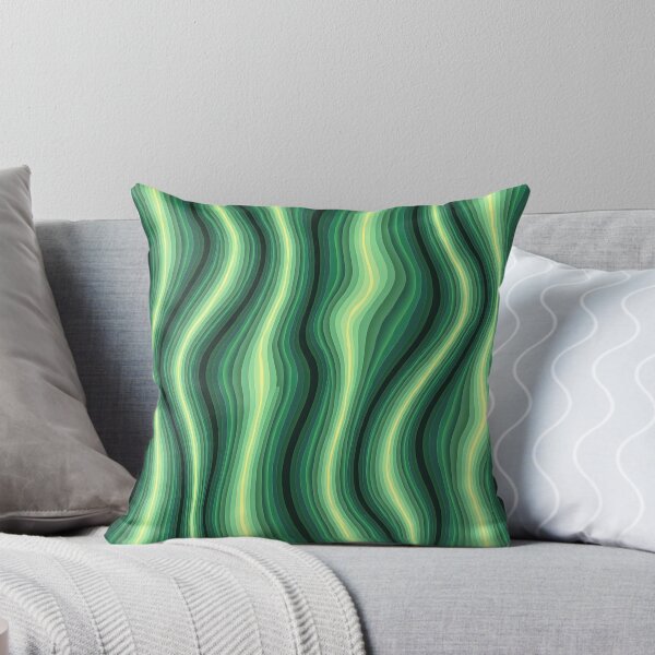 Item preview, Retro Wavy Stripe Pattern – Mid Century Modern,  Boho Abstract Emerald Green designed and sold by Prints and Lifestyle.
