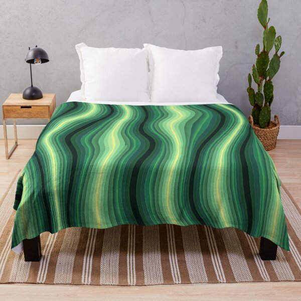 Item preview, Retro Wavy Stripe Pattern – Mid Century Modern, Boho Abstract Emerald Green designed and sold by Prints and Lifestyle.