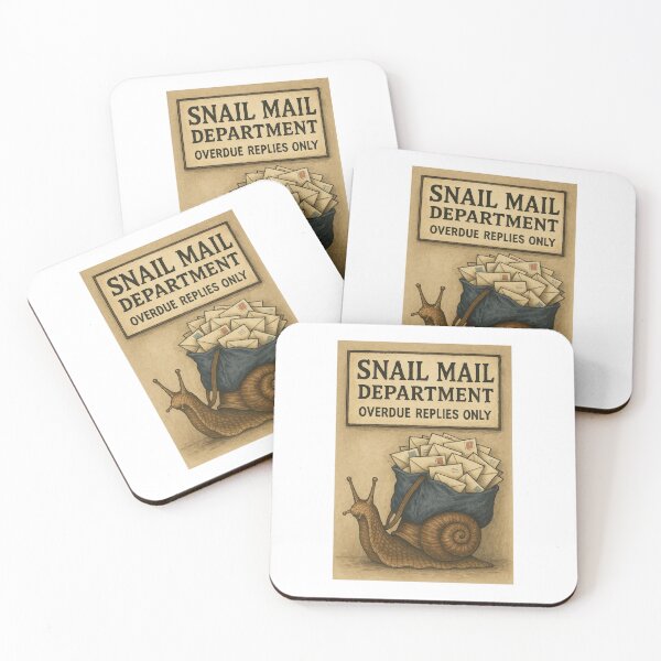Item preview, Overdue Replies Only – Cozy Snail Illustration designed and sold by EmotionallyOnline.