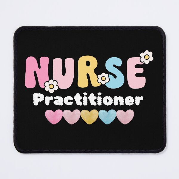 Item preview, Copy of Nurse practitioner cute design with flowers and hearts (white text) designed and sold by ClickATee Store .