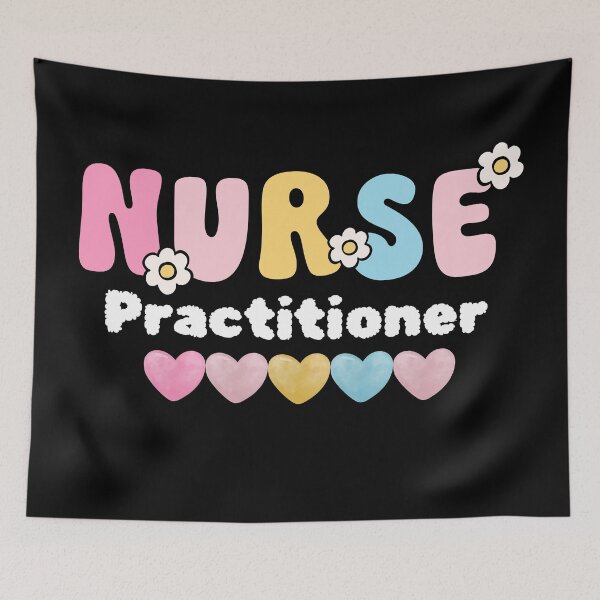 Item preview, Copy of Nurse practitioner cute design with flowers and hearts (white text) designed and sold by ClickATee Store .