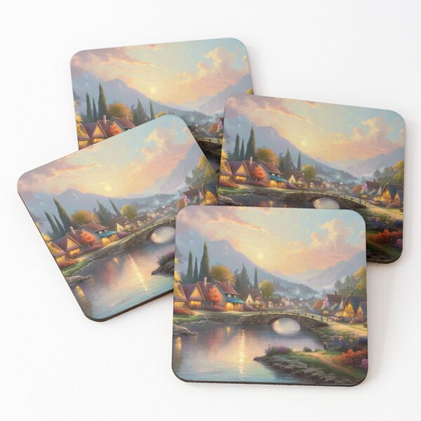 Item preview, Village Serenity by the Waterway designed and sold by BlareBlare.