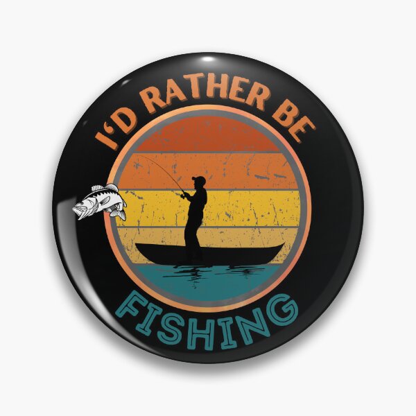 Item preview, I'd rather be fishing boat with sunset and fish  designed and sold by ClickATee Store .