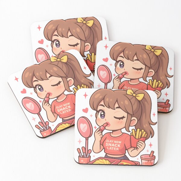 Item preview, Snack First, Slay Later – Kawaii Chibi Foodie Glam Tee designed and sold by Snackwear Apparel.