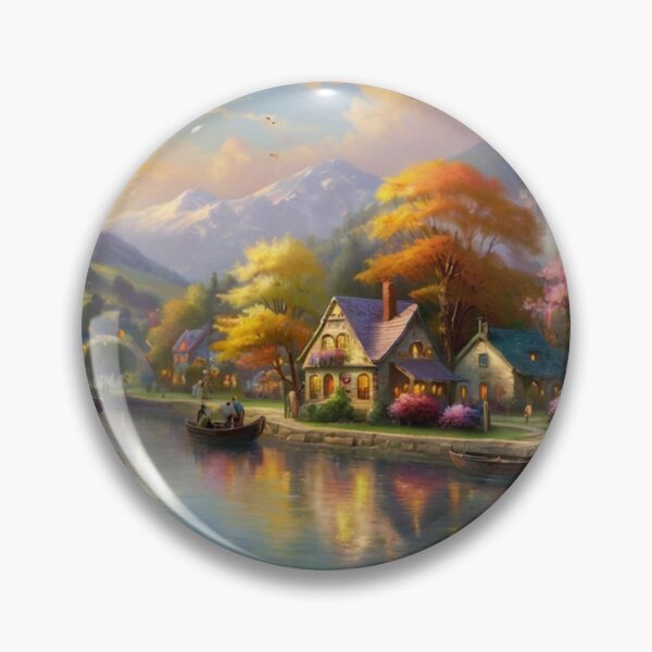 Artikelvorschau, Canal Reflections: A Village Painting entworfen und verkauft von BlareBlare.
