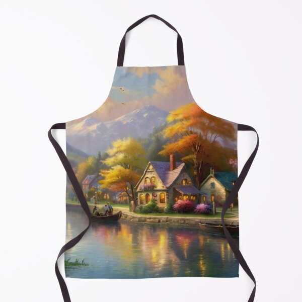 Item preview, Canal Reflections: A Village Painting designed and sold by BlareBlare.