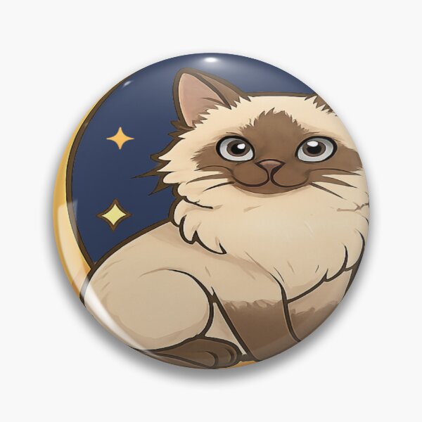 Item preview, Birman Cat on a Crescent Moon designed and sold by Brontox.