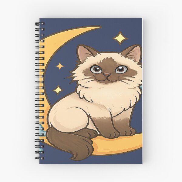 Item preview, Birman Cat on a Crescent Moon designed and sold by Brontox.