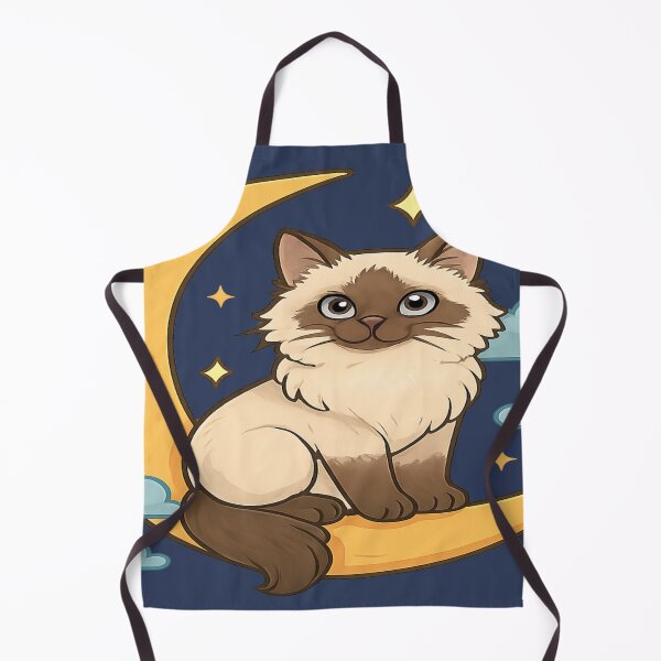 Item preview, Birman Cat on a Crescent Moon designed and sold by Brontox.