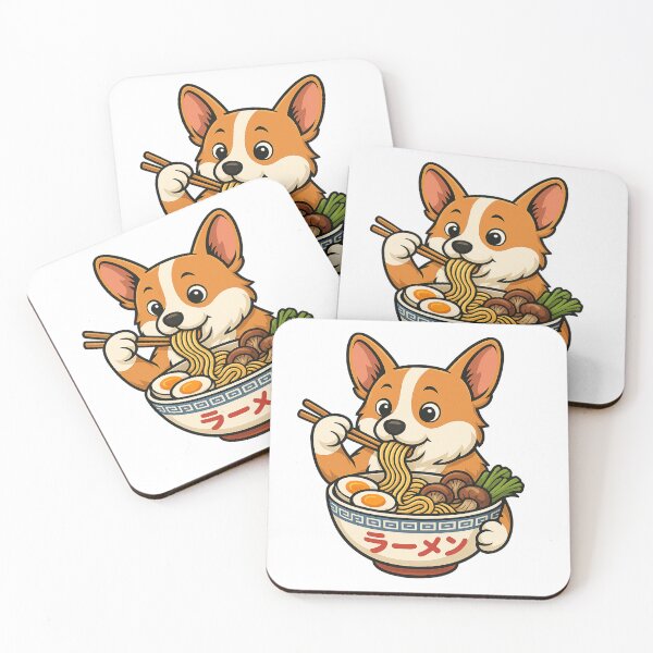 Item preview, Corgi Eating Ramen designed and sold by Roman-Designer.