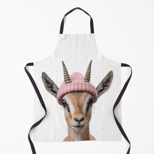 Item preview, Cozy Gazelle Wearing Pink Winter Hat Trendy Animal Fashion Artwork designed and sold by LazyOwlStore.