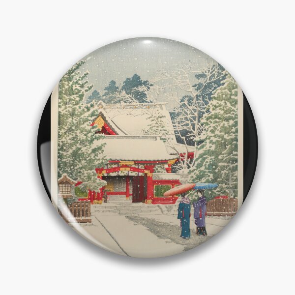 Item preview, Shato no Yuki Hie Jinja (Snow at Hie Shrine) by Hasui Kawase | Japanese Winter Shrine Poster | Japandi Art Print designed and sold by artofuniverse.