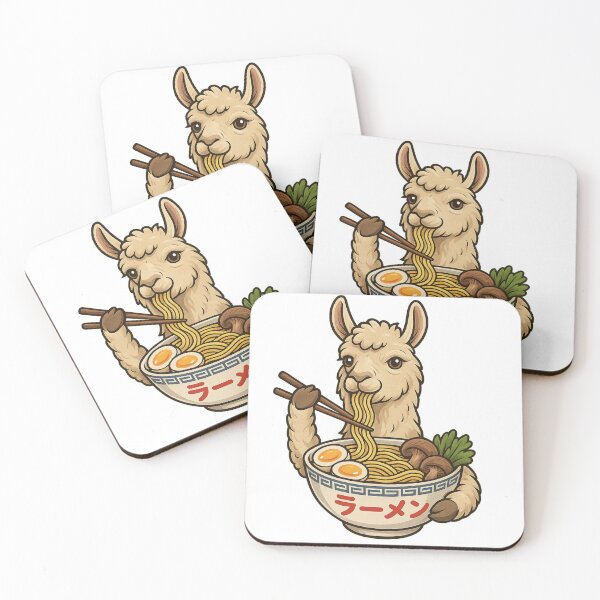 Item preview, Llama Eating Ramen Llamen designed and sold by Roman-Designer.