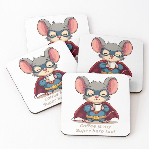 Item preview, Coffee - Coffee is Fuel for Superhero Mouse  designed and sold by Museum Of Non-Existing Art.