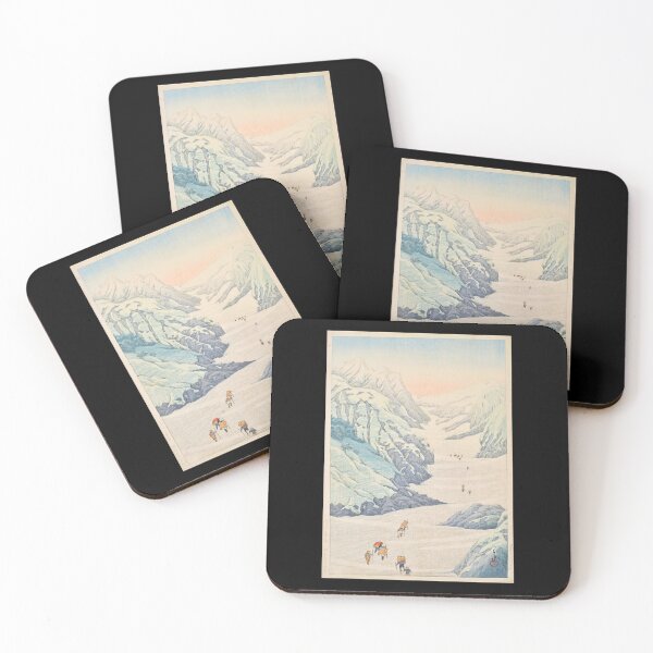 Item preview, Shirouma no Sekkei (Snow Valley of Mount Shirouma) by Hasui Kawase | Japanese Snowy Mountain Poster | Japandi Nature Print designed and sold by artofuniverse.