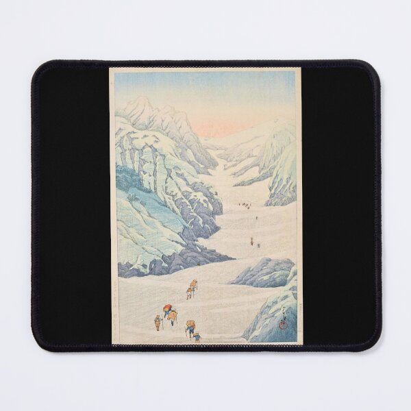 Item preview, Shirouma no Sekkei (Snow Valley of Mount Shirouma) by Hasui Kawase | Japanese Snowy Mountain Poster | Japandi Nature Print designed and sold by artofuniverse.