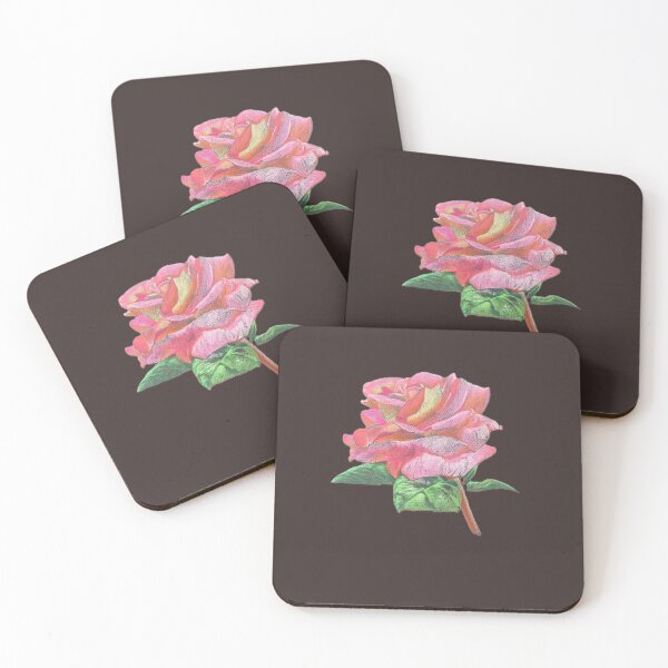 Item preview, Pencil Crayon Pink Colored Rose designed and sold by HBOriginalsArt.