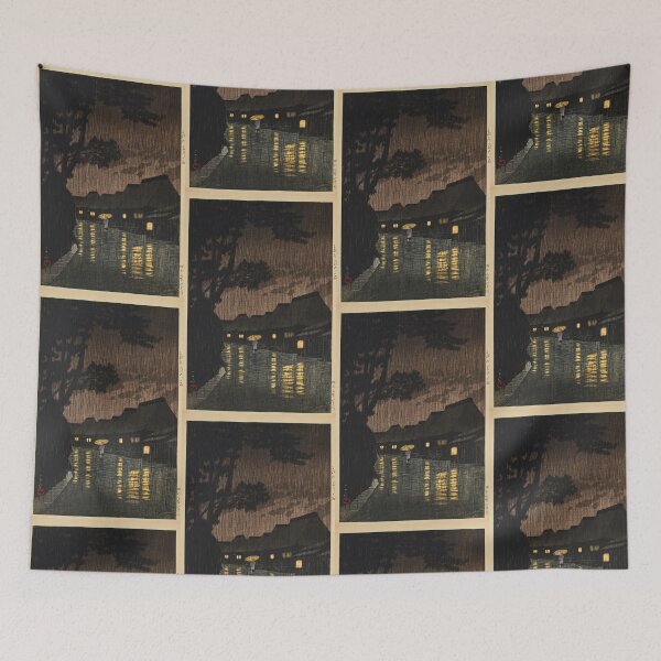 Item preview, Soshu Maekawa no Ame (Rain at Maekawa, Sagami Province) by Hasui Kawase | Japanese Rainy Landscape Poster | Japandi Wall Art designed and sold by artofuniverse.