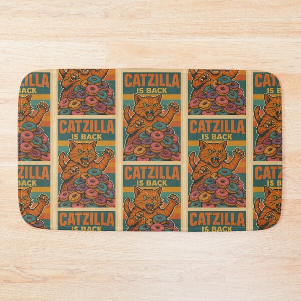 Item preview, Catzilla eats doughnuts designed and sold by Mauswohn.
