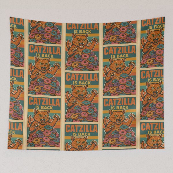 Item preview, Catzilla eats doughnuts designed and sold by Mauswohn.