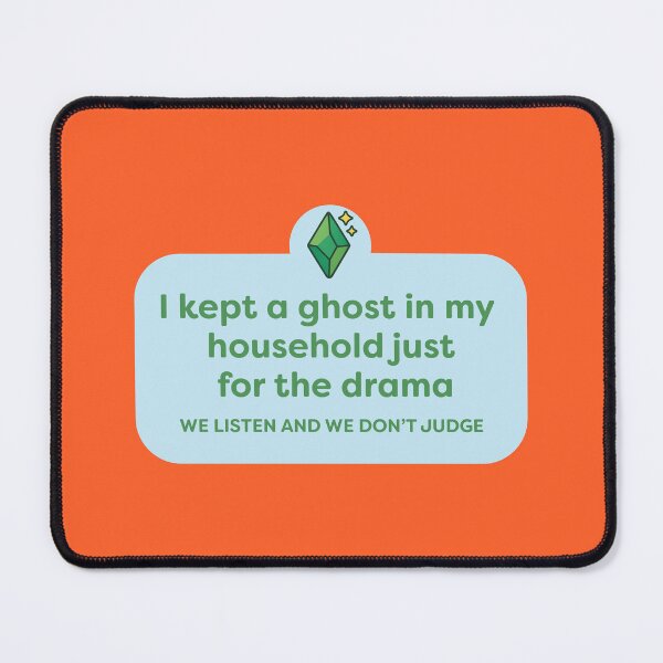 Item preview, We listen and we don't judge Green Chrystal Rhombus Plumbob Ghost Edition designed and sold by Shubi.