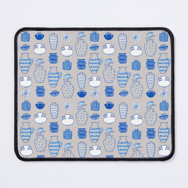 Item preview, Blue Vases Decorative Art Pattern designed and sold by mintmono-studio.