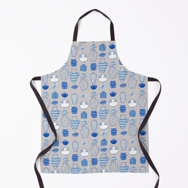 Item preview, Blue Vases Decorative Art Pattern designed and sold by mintmono-studio.
