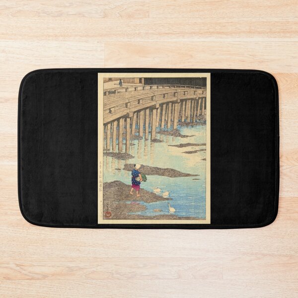 Item preview, Gion Bridge in Hondo, Amakusa by Hasui Kawase | Japanese Bridge Poster | Japandi Historical Landscape Art designed and sold by artofuniverse.
