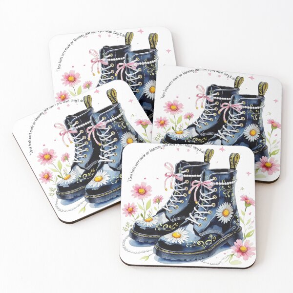 Item preview, "Chic Daisy Combat Boots Artwork | Floral Print Doc Martens Illustration | Unique Fashion Footwear Design" designed and sold by Frame of Mind .