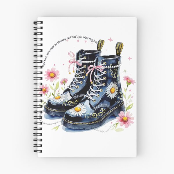 Item preview, "Chic Daisy Combat Boots Artwork | Floral Print Doc Martens Illustration | Unique Fashion Footwear Design" designed and sold by Frame of Mind .