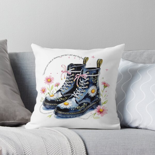 Item preview, "Chic Daisy Combat Boots Artwork | Floral Print Doc Martens Illustration | Unique Fashion Footwear Design" designed and sold by Frame of Mind .