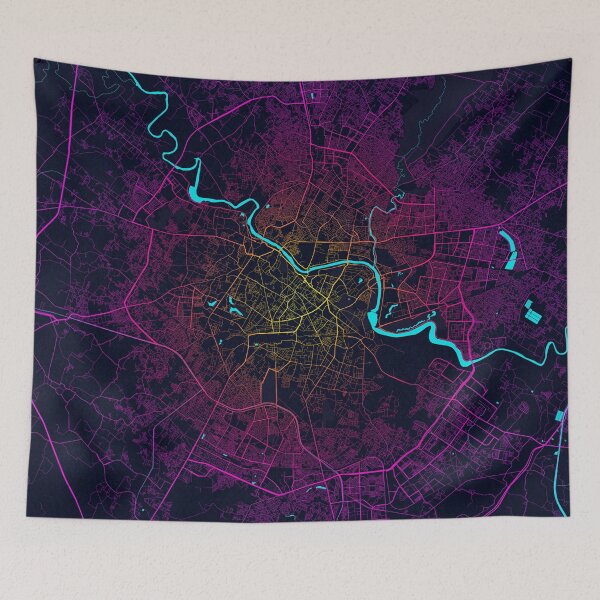 Item preview, Lucknow City Map of Uttar Pradesh, India - Neon designed and sold by deMAP.