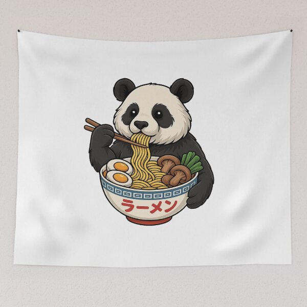 Item preview, Panda Eating Ramen  designed and sold by Roman-Designer.