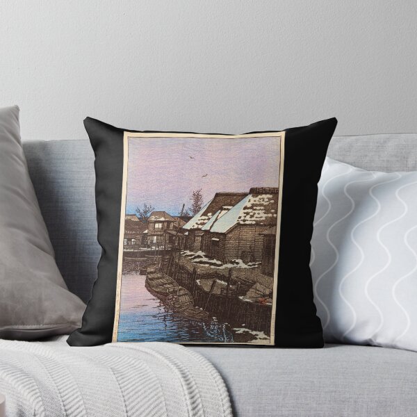 Item preview, Urayasu no Zansetsu (Lingering Snow at Urayasu) by Hasui Kawase | Japanese Winter Poster | Japandi Snowy Landscape Print designed and sold by artofuniverse.